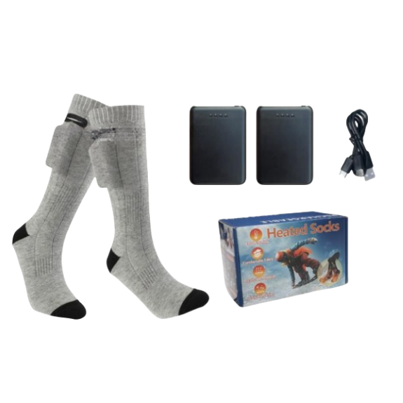 Electric Heated Socks Grey