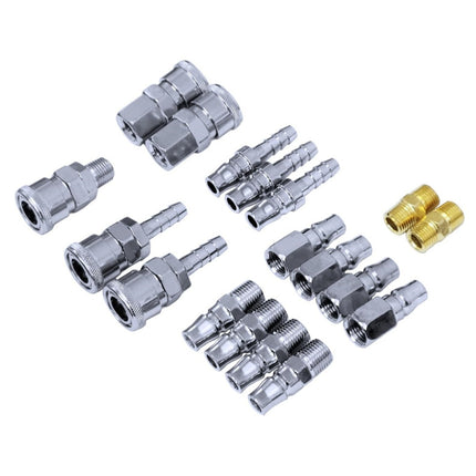 18pcs Air Hose Fittings Nitto Type Male Coupler Compressor Couplings Air Tools