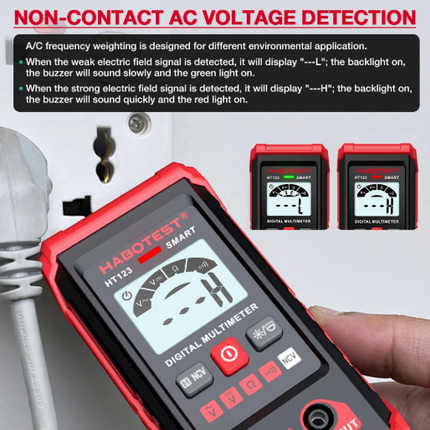 Digital Multimeter True RMS Auto Range DC AC Voltage Tester