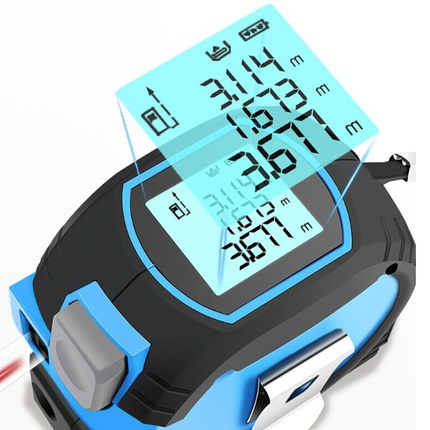 60m 3 in 1 Digital Measure Tape Laser Distance Meter Range Finder - salelink.co.nz
