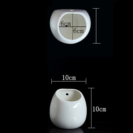 White Plant Pot Ceramic Planter - salelink.co.nz