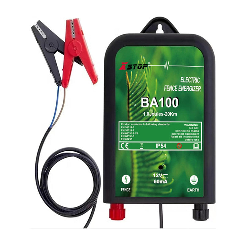 XSTOP BA100 20km Electric Fence Energiser 12V