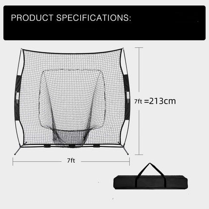 213x213cm Baseball Backstop Softball Practice Net with Carry Bag - salelink.co.nz