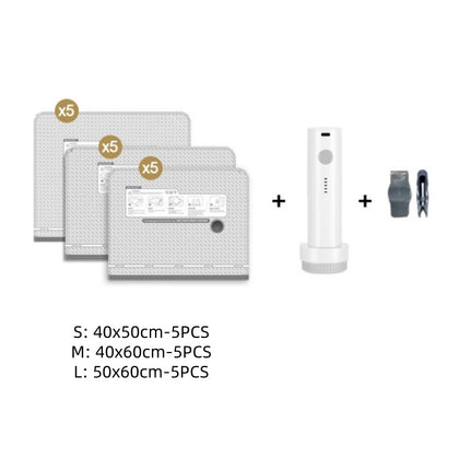 15PCS Vacuum Compression Storage Bags with Pump