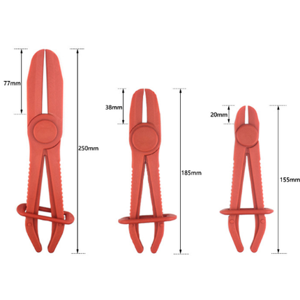 3Pcs Hose Clamp Pliers Pinch Off Pliers 3 Sizes
