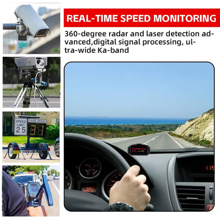 Radar Detectors Laser GPS Speedometer Voice Alert 360° Camera Car Truck System