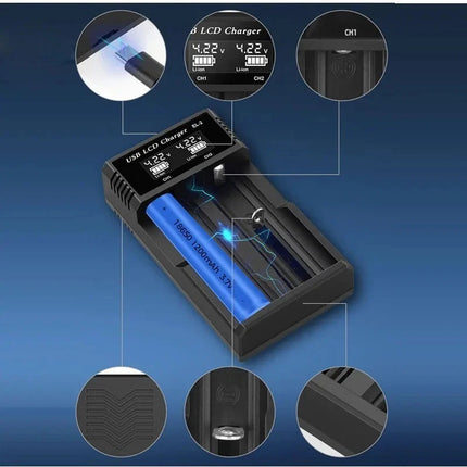 Battery Charger Type-C 2 slots