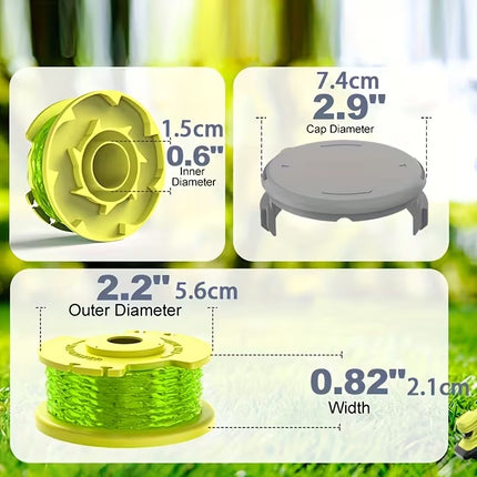 String Trimmer Refill for Ryobi One Plus+ AC80RL3(12 Trimmer Line 3 Trimmer Cap)