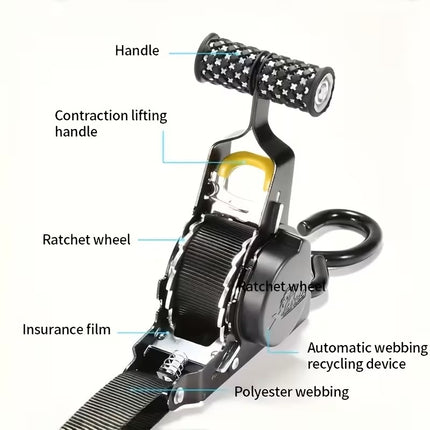 Retractable Auto Ratchet Strap