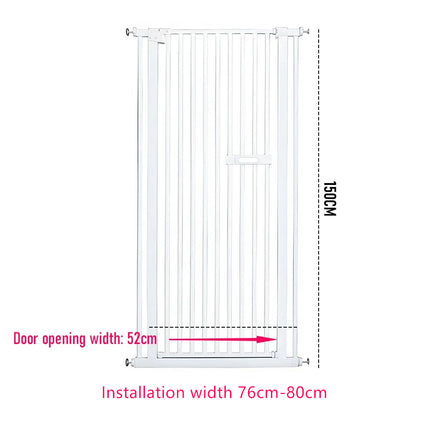 Extra Tall 150cm Pet Security Gate Safety Guard Adjustable - salelink.co.nz