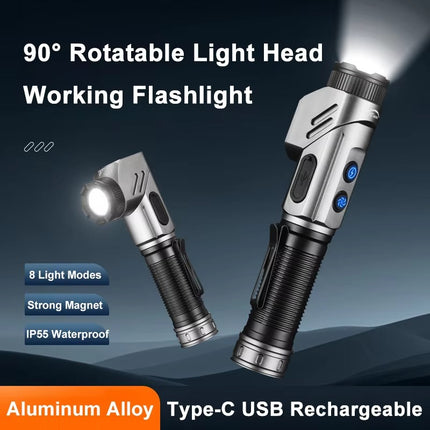 Rotate Flashlight LED Work Light Torch