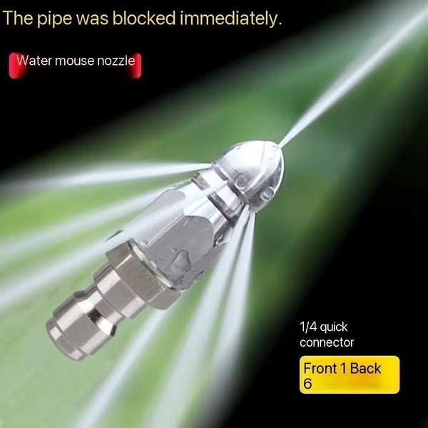 High Pressure Drain Jetter Hose Nozzle 1/4'' Quick Connector 5000 PSI