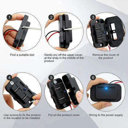 12 24V PD QC3.0 Type C Car Charger Socket Power Outlet
