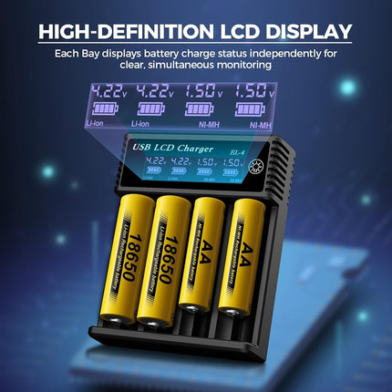 Battery Charger Type-C 4 slots