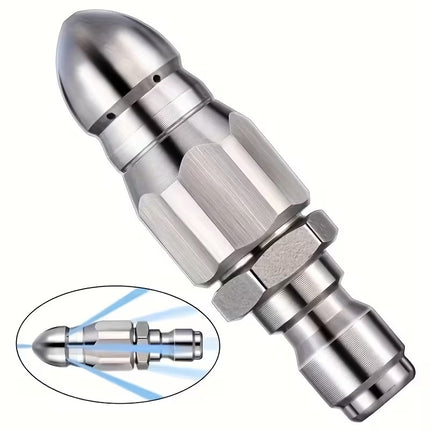 High Pressure Drain Jetter Hose Nozzle 1/4'' Quick Connector 5000 PSI