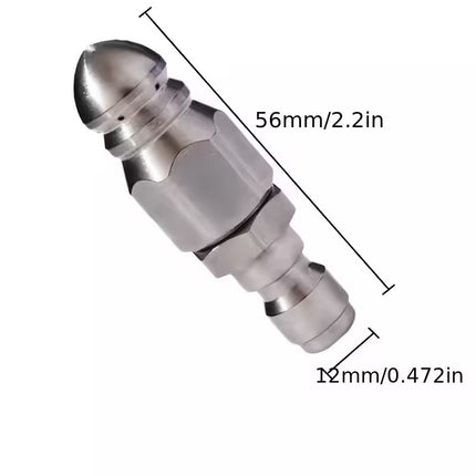 High Pressure Drain Jetter Hose Nozzle 1/4'' Quick Connector 5000 PSI