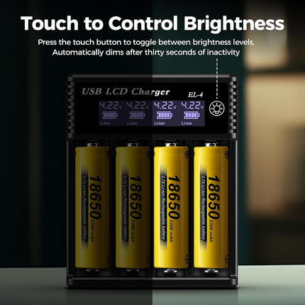Battery Charger Type-C 4 slots