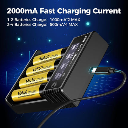 Battery Charger Type-C 4 slots