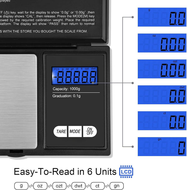 Digital Pocket Scale 1kg/0.1g