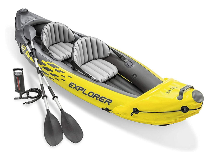 Intex 68307 Explorer K2 Inflatable 2 Person Kayak Canoe Boat