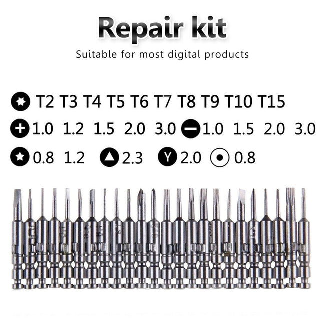 25 in 1 Pro Repair Tool Screwdriver Kit For Macbook Air Smart Phones Macbook Pro - salelink.co.nz