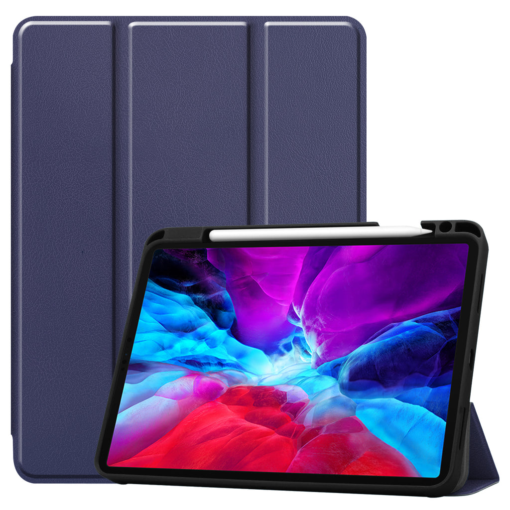 iPad Pro 11 2018/2020 Case - Navy PU Leather Flip Full Cover - salelink.co.nz