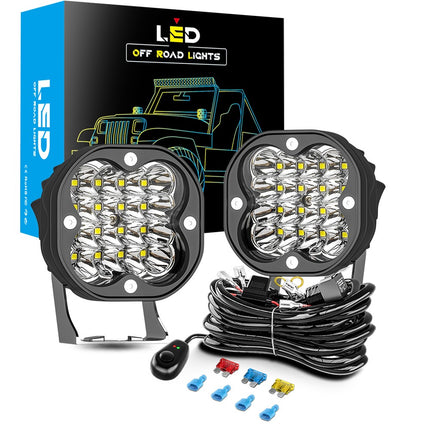 2pcs 7.62cm LED Work Pods White Spot Offroad Driving Lights