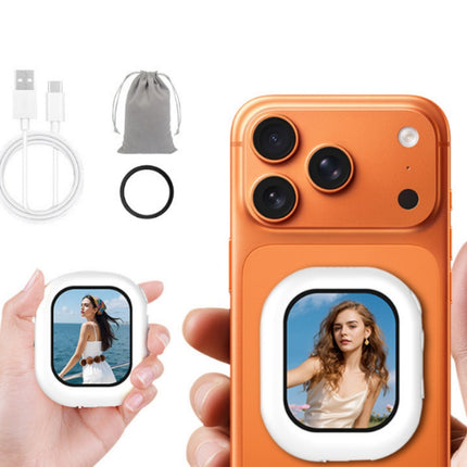 Selfie Monitor Screen for iPhone & Android, Magnetic Back Camera Monitor