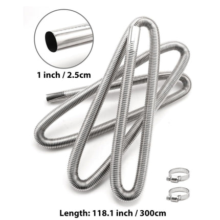 300cm Air Diesel Parking Heater Stainless Steel Exhaust Pipe Tube Gas