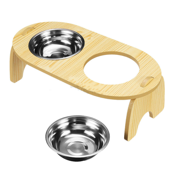 Double Cat Bowl Raised Stand