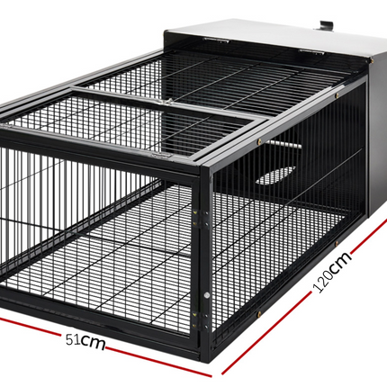 120cm Rabbit Cage Rabbit Hutch Pet Cage Playpen Enclosure Run