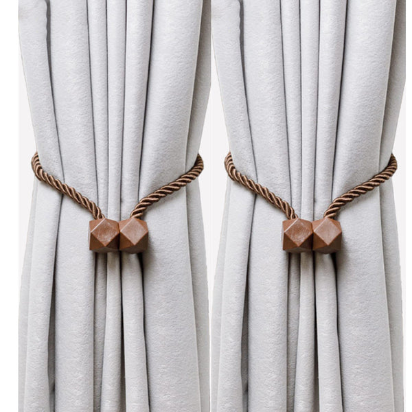 2PCS Curtain Tiebacks - Coffee