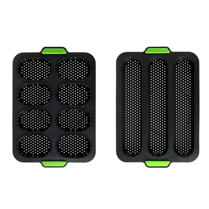 2pcs Silicone Cake Moulds Baking Pan Tray for French Bread Burger Mold