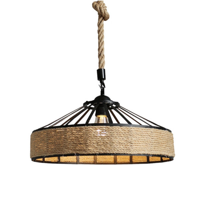 Hemp Rope Pendant Light Hanging Lamp