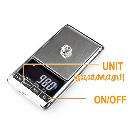 200g 0.01g Weight Jewellery Electronic Pocket Scale - salelink.co.nz