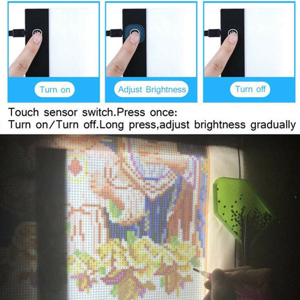 5D Diamond Painting Tools DIY Art Craft + LED Pad Light Board With Stand Holder