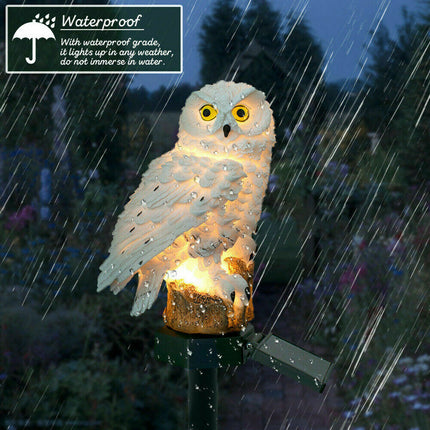 Garden Solar Lights Outdoor Decor Waterproof Night Owl Bird