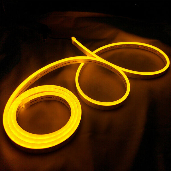 Yellow 12V Flex LED Strip Neon Rope Light Silicone