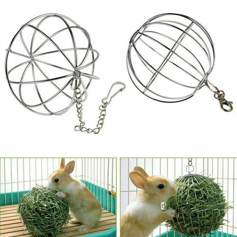 Hanging Ball Toy Guinea Pig Hamster Rat Rabbit Pet Sphere Feed Dispenser