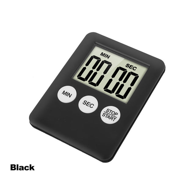 BLACK Magnetic Kitchen LCD Digital Timer