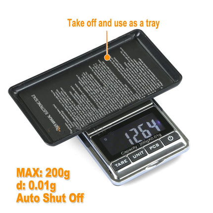 200g 0.01g Weight Jewellery Electronic Pocket Scale - salelink.co.nz