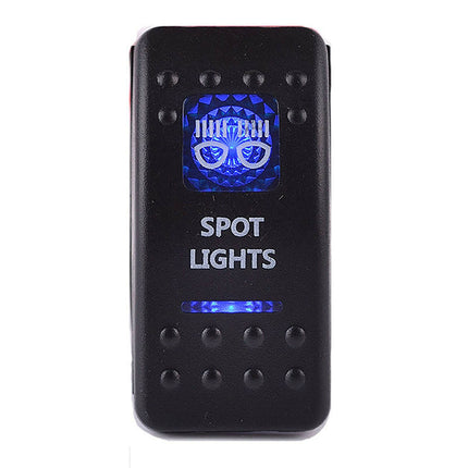 Rocker Switch SPOT LIGHTS - Blue - LED 4x4 Boat Caravan Marine 12v - salelink.co.nz