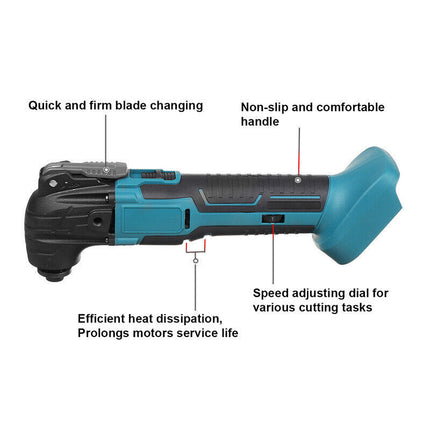 Cordless Oscillating Multi tool Variable Speed Blade Fits Makita 18V Battery - salelink.co.nz