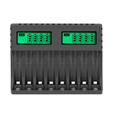 8 Slot Smart Battery Charger for AA/AAA Rechargeable Batteries LCD Display - salelink.co.nz