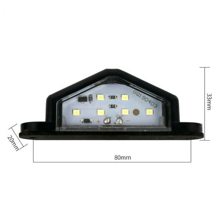 4X 6 LED License Number Plate Light Truck Caravan Trailer Lamp Rear/Front 10-30V - salelink.co.nz