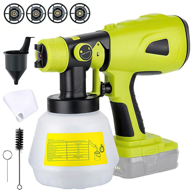 Paint Sprayer HVLP Spray Paint Gun fits Ryobi 18V Battery - salelink.co.nz