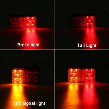 A Pair 12V 24V LED Tail Lights Lamp For Truck Trailer - salelink.co.nz