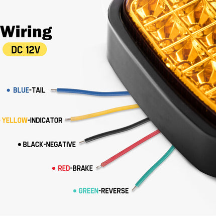 2x LED Tail Lights Stop Indicator Reverse 12V Ute Trailer Caravan Truck - salelink.co.nz