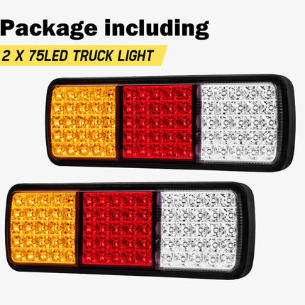 2x LED Tail Lights Stop Indicator Reverse 12V Ute Trailer Caravan Truck - salelink.co.nz