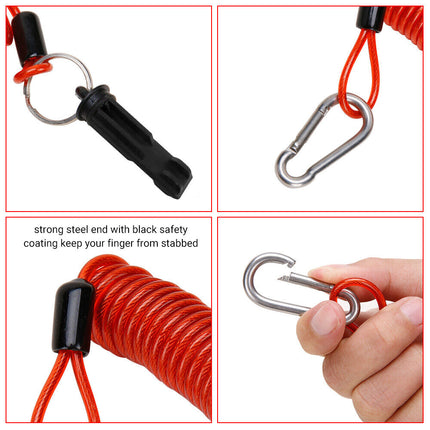 Coiled Pin Spring Straps For Breakaway Cable Brakes Trailer Truck Camper Caravan - salelink.co.nz
